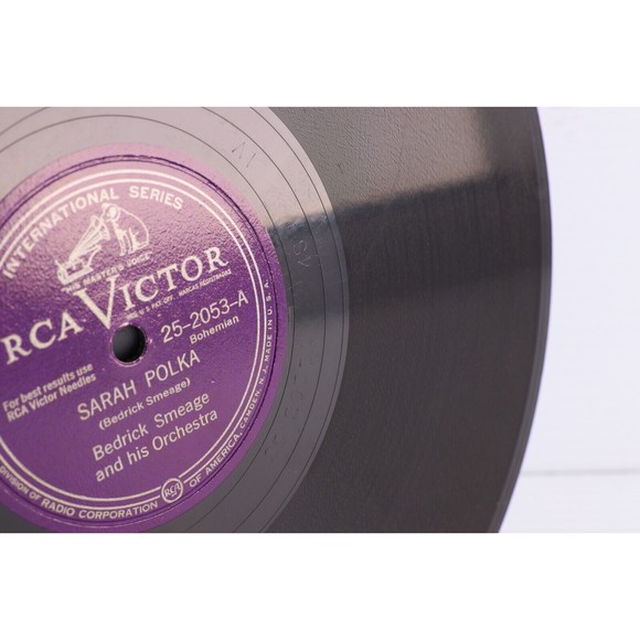 Bedrick Smeage - Sarah Polka / Red Apple Waltz - 1947 10" 78 rpm Record 25-2053 - Picture 6 of 16